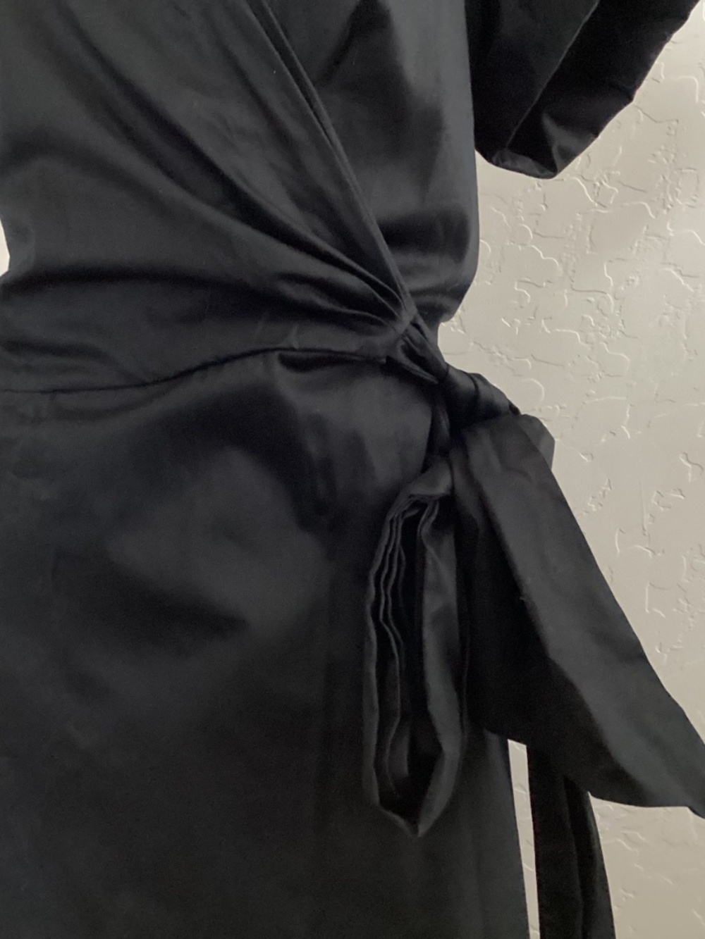 Talbots, NEW  WITHOUT TAGS, size 20, black, faux wrap, midi dress - Picture 3 of 13